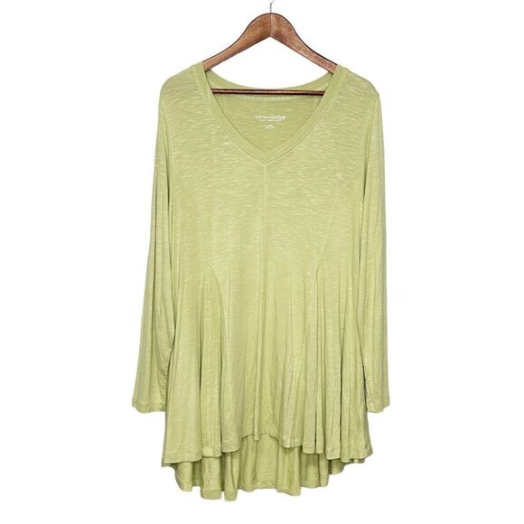 Soft Surroundings Perfect A-line Long Sleeve Tunic Green Size Large - Picture 1 of 10